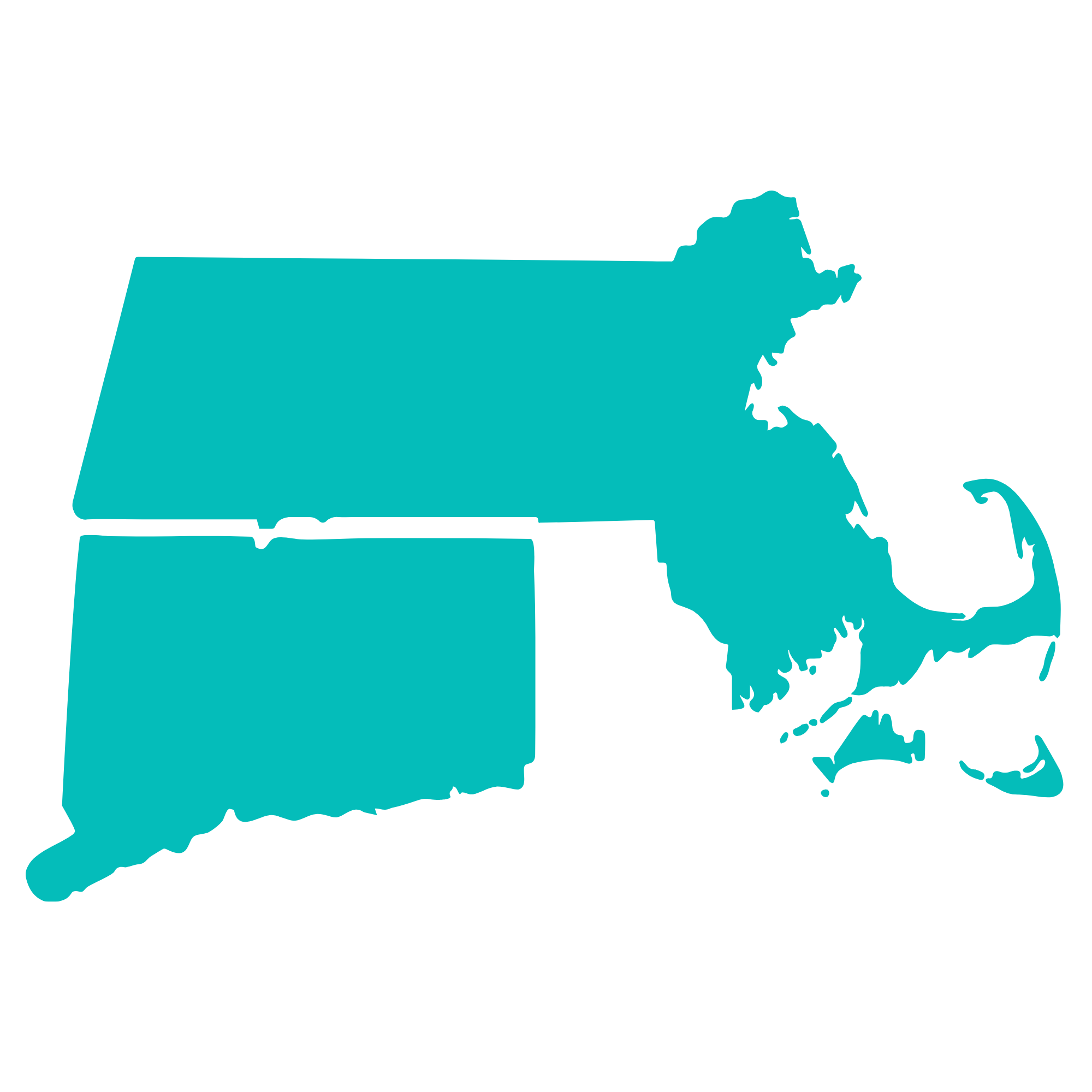 map of Mass & Connecticut