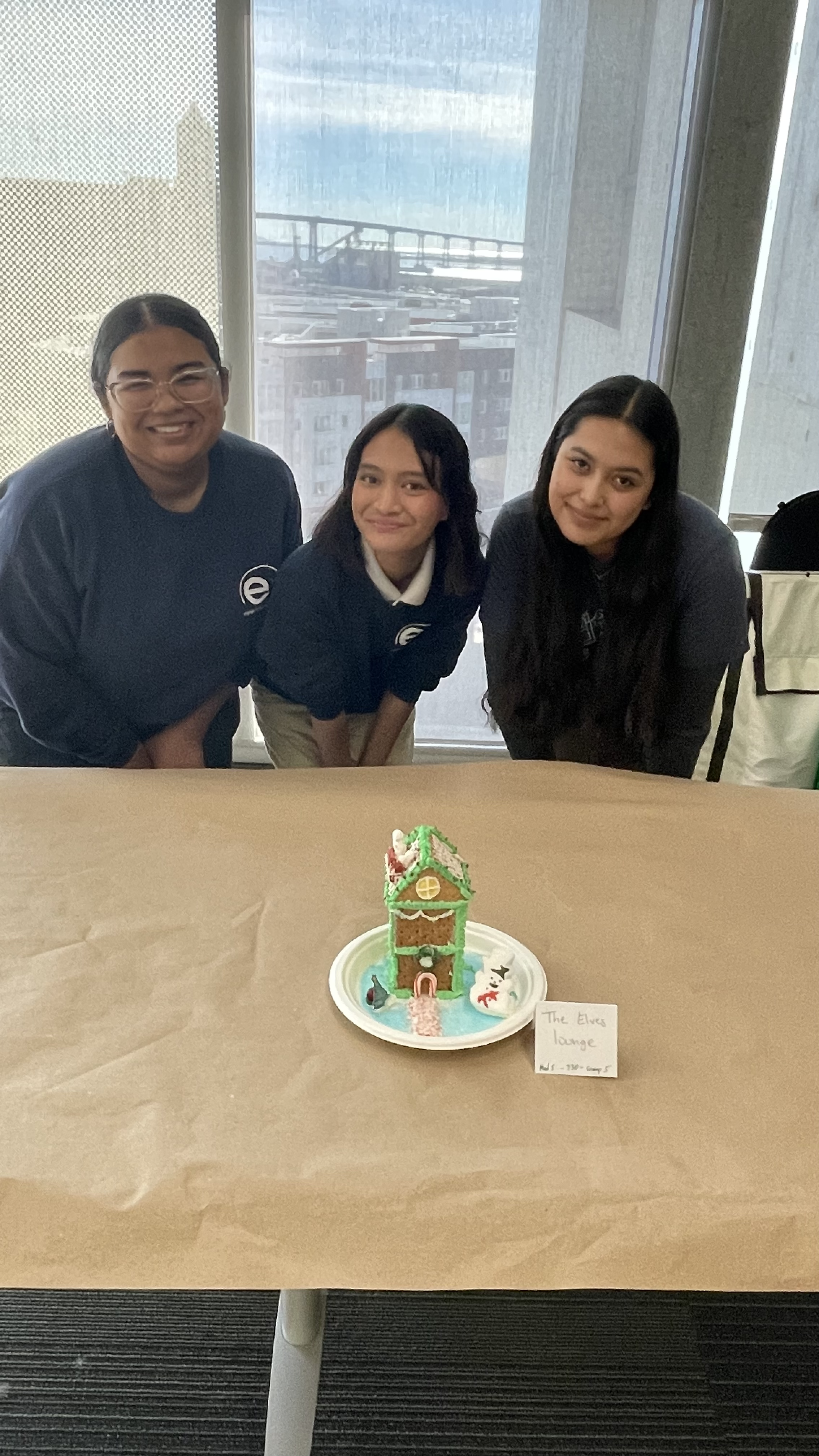 Winners of the 2023 e3 Civic High Senior Gingerbread House Decorating Competition!