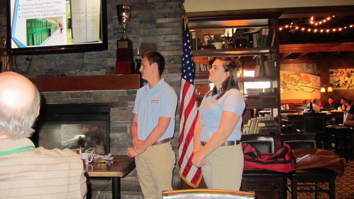 [Sarah and Ethan presenting to the EL Kiwanis Club]