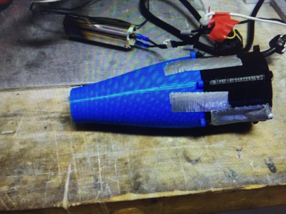 [New 3D printed shell with heating unit inside.]