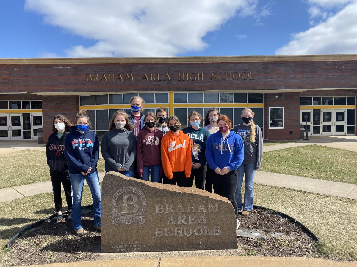 [Students who have been working on the MN FFA video.]