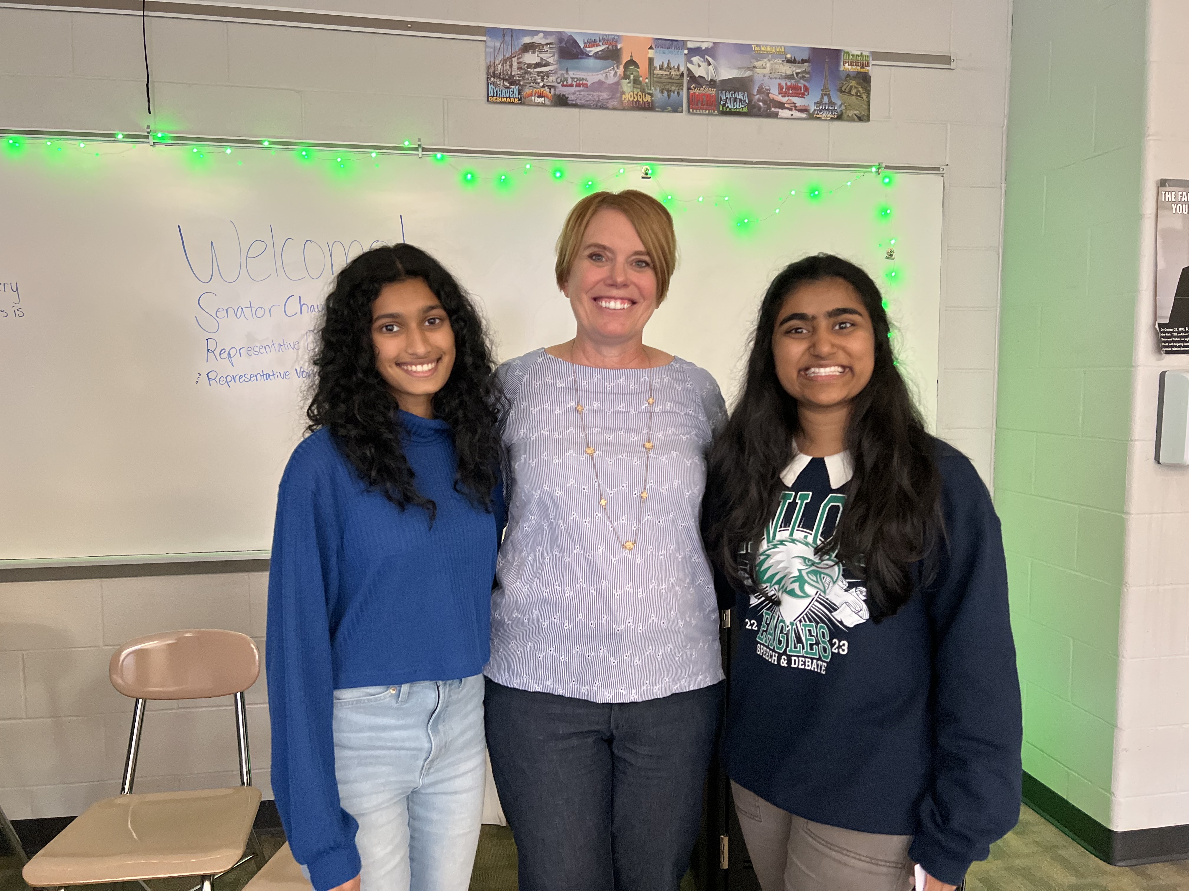 Anisha & Nandini with NC Representative Von Haefen