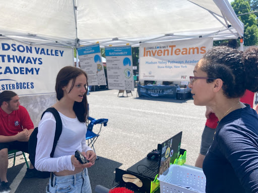 Presenting near the farmers market