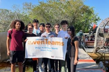 Our team in the Everglades about to take an air boat ride