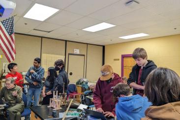 Our InvenTeam working together to forward our design process.